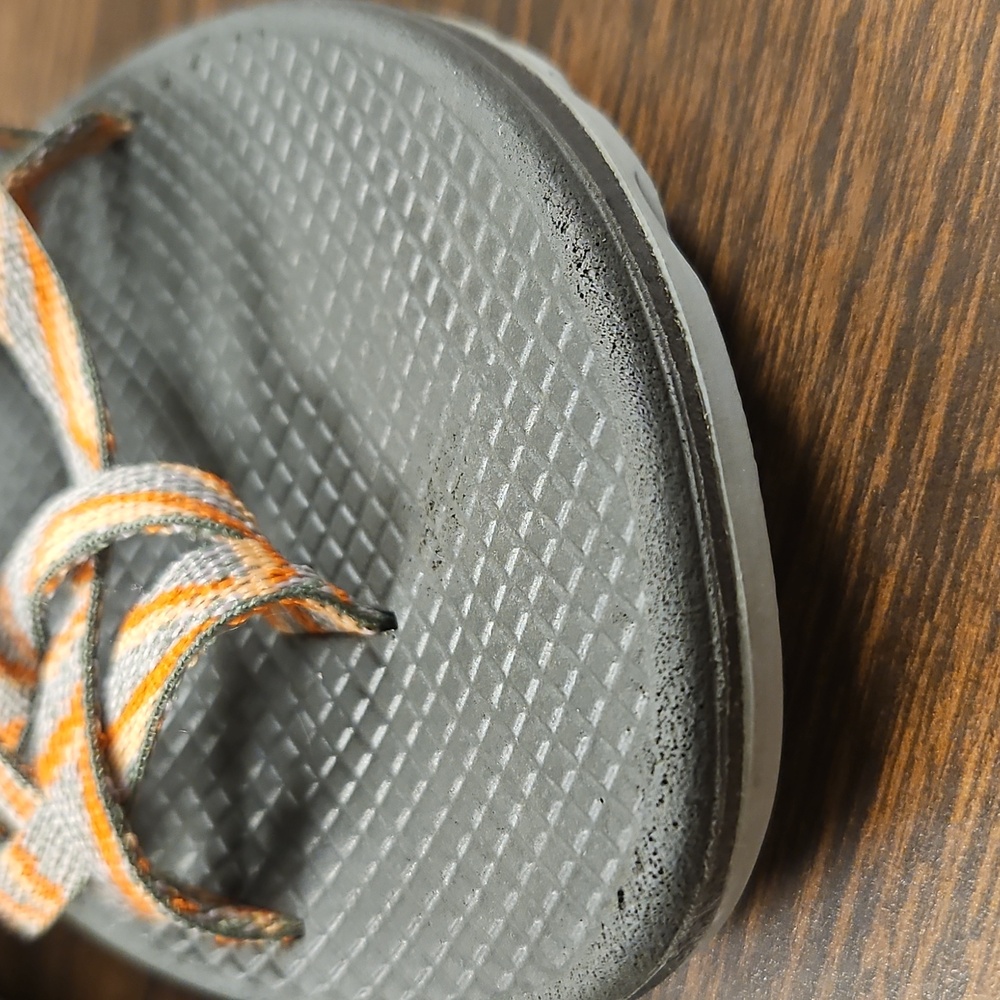 Chaco Z/Volv Strappy Sandals – Women’s 11 – Gray/Orange Webbing - Picture 4 of 9